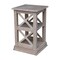 International Concepts Rectangle Hampton Accent Table with Shelves, 16 W, 16 L, 26 in H, Wood, Washed Gray Taupe OT09-70A - alternate 2